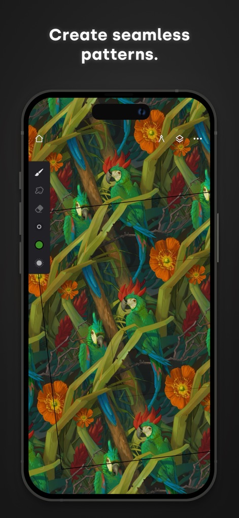 Infinite Painter - Unlock boundless creativity with the app's dedicated tools for seamless pattern projects, allowing users to effortlessly design intricate repeating visuals.