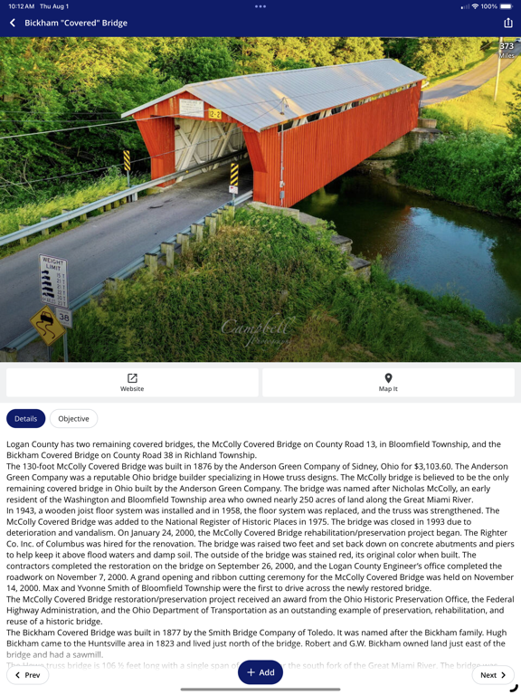 Indian Lake iPad screenshot 4 - Travel app