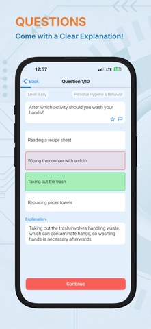 California Food Handler Test iPhone screenshot