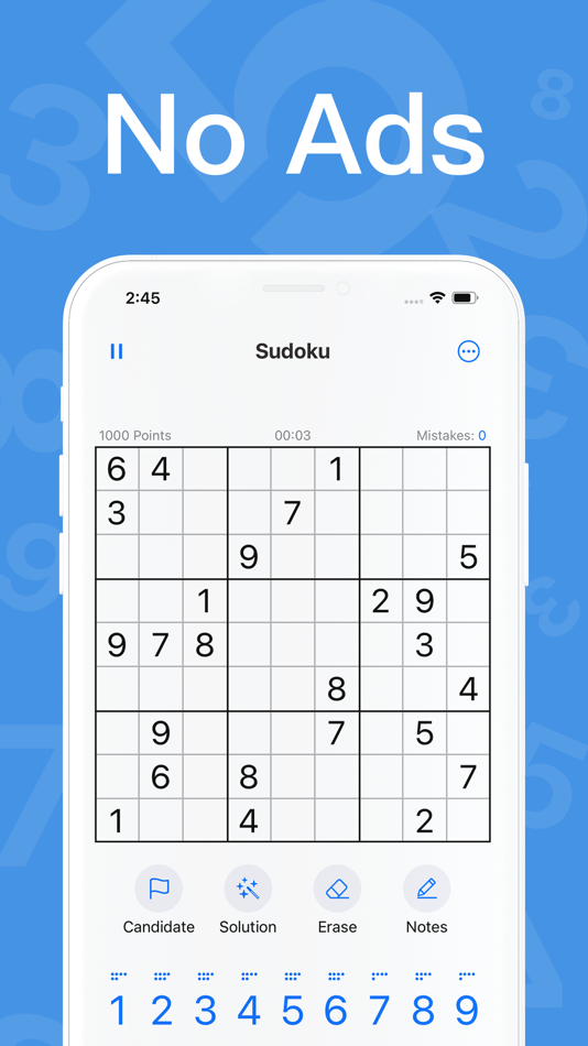 #2. Sudoku - No ads (iOS) بواسطة: Beijing Free Calculator Technology Co., Ltd.