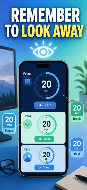 Eye Break Timer: 20-20-20 screenshot 1