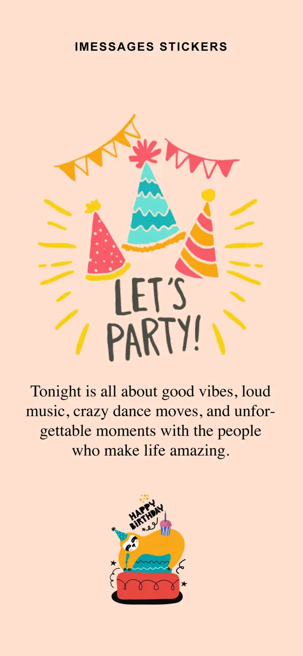 Screenshot #1 pour Party Time Sticker