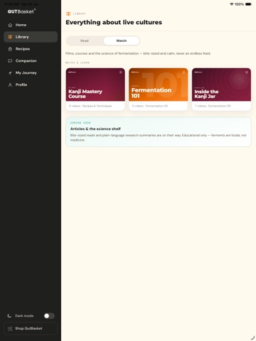 GutBasket: Ferment Companion iPad screenshot