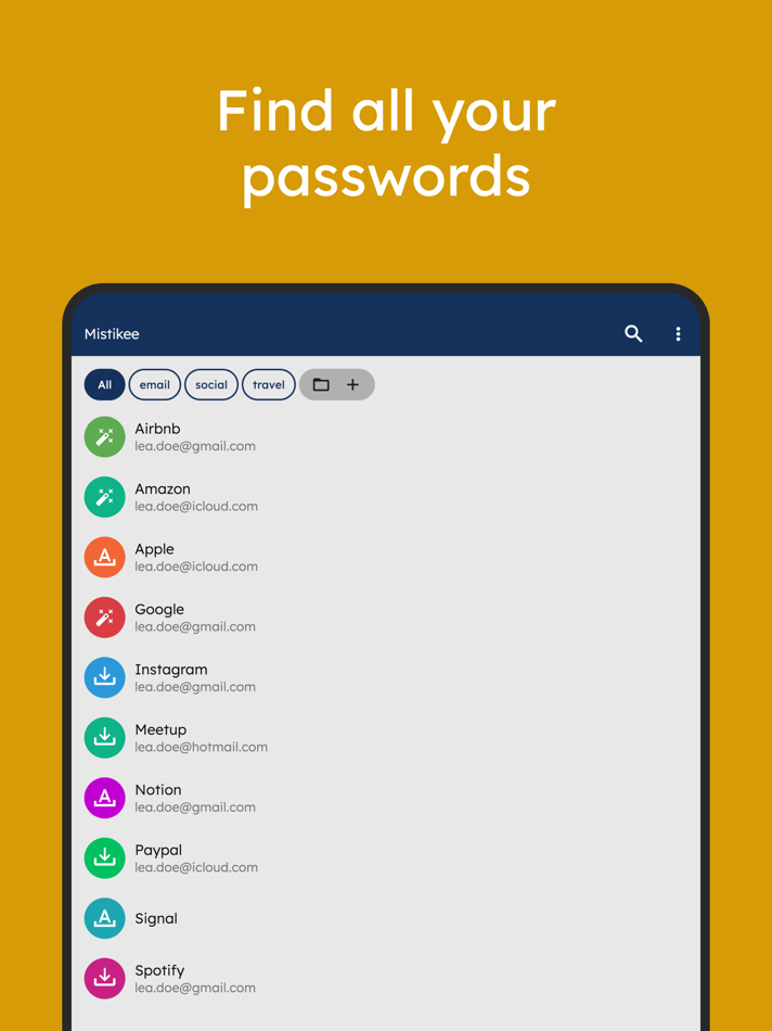 #2. Mistikee Password Manager (macOS) Göre: Matthieu Regnauld