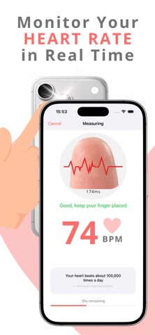 PulseBeat: Heart Rate & BP Screenshot 2 of 6