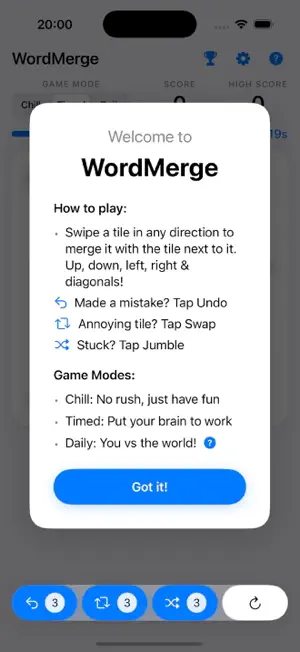 WordMerge Game screenshot 1