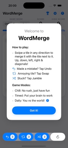 WordMerge Game screenshot