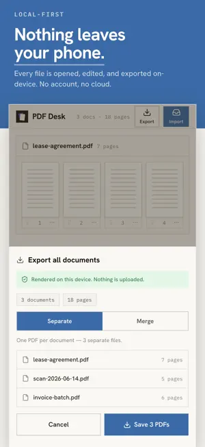 PDF Desk: Merge & Organize screenshot 3
