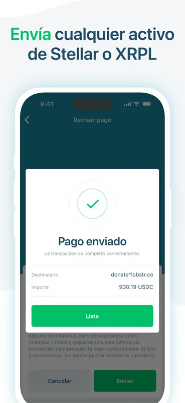 LOBSTR: billetera XLM y XRP screenshot 7 of 8