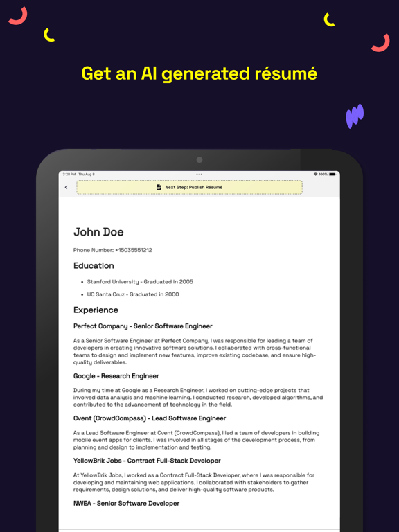 Yellowbrik Jobs iPad screenshot 2 - Social Networking app