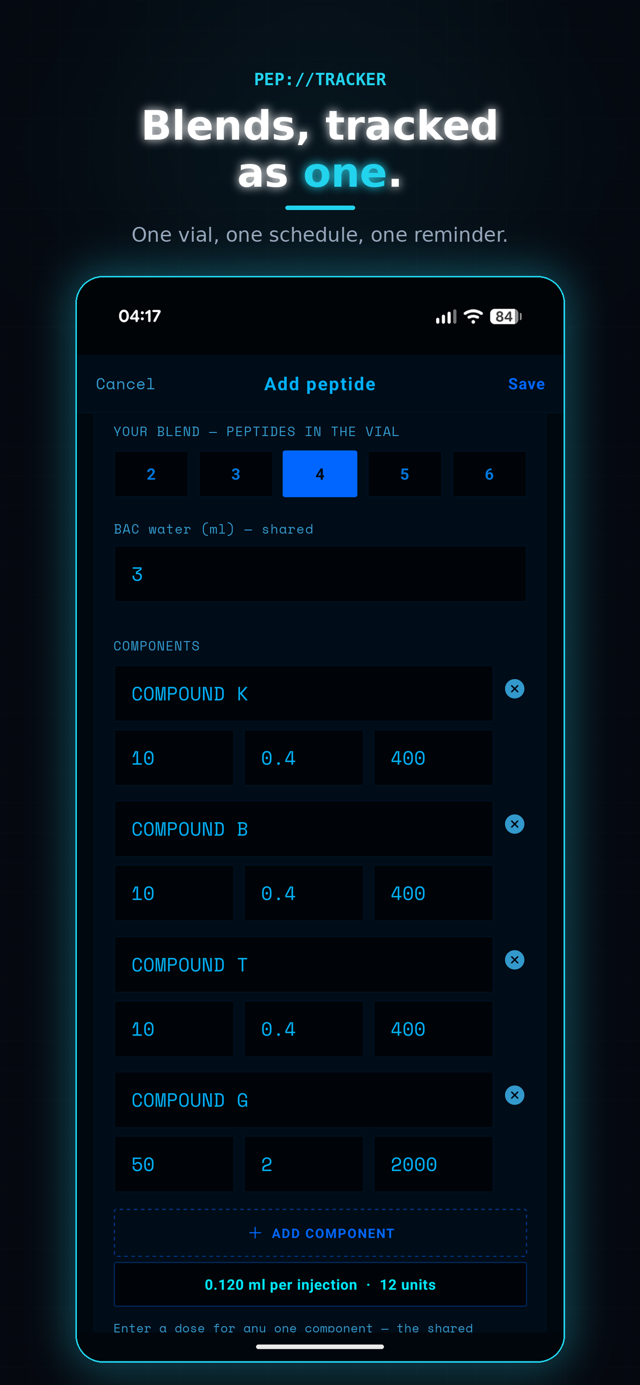 Pep Tracker - Peptide Log screenshot 5