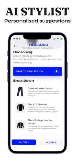 Screenshot von Threaded: AI Stylist auf dem iPhone 2