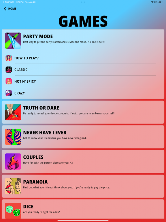 Cold Ones · Party Game iPad screenshot 2 - Entertainment app
