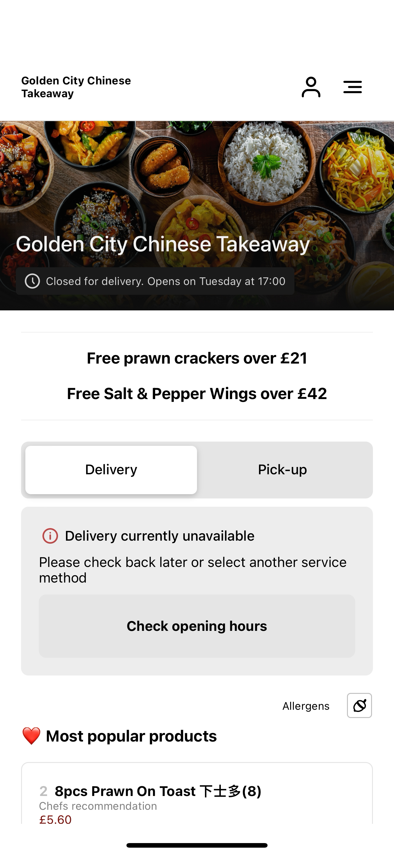 Golden City Chinese Takeaway