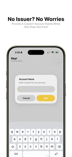 Captura de pantalla de Keyr en iPhone 3