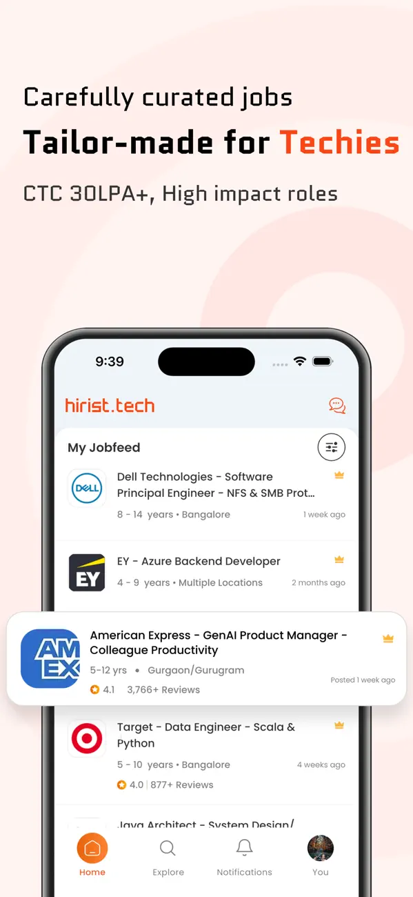 Screenshot #3 pour hirist.tech: IT Job Search App