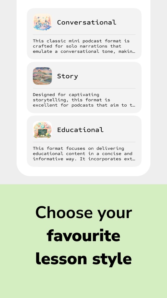 #4. Poddle - AI podcast lessons (iOS) Podle: unserious labs