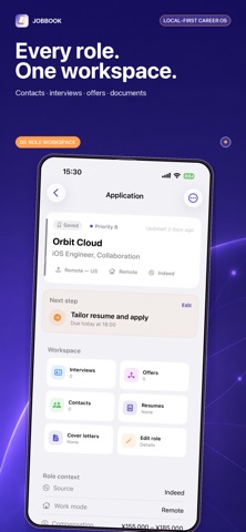 JobBook: Job Search Tracker screenshot