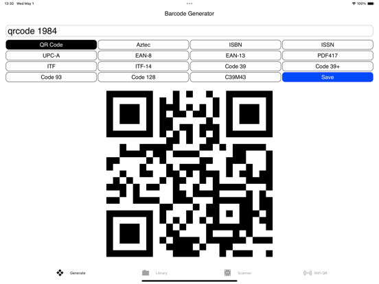 Barcodes Generator Unlimited iPad app afbeelding 1