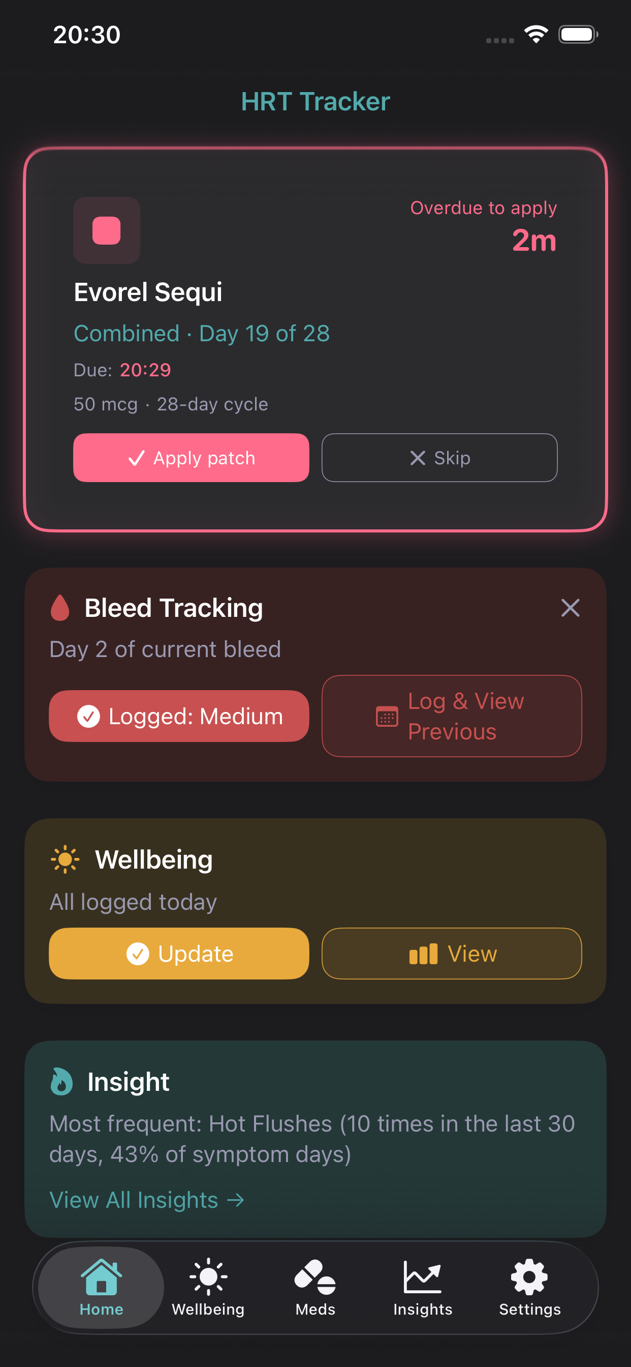 HRTMe: HRT & Menopause Tracker