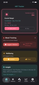 HRTMe: HRT & Menopause Tracker screenshot