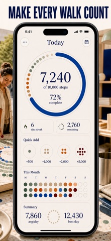 Daily Steps: Manual Step Log Screenshot 1 of 10