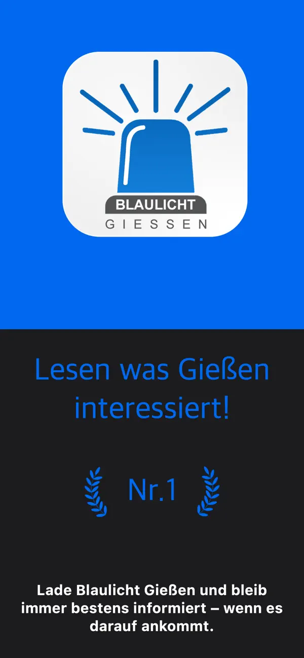 Screenshot #1 pour Blaulicht Gießen