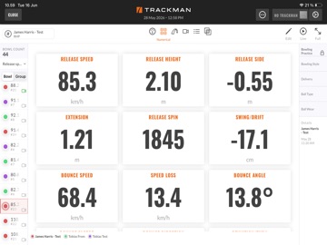 Trackman Cricket Pro iPad screenshot
