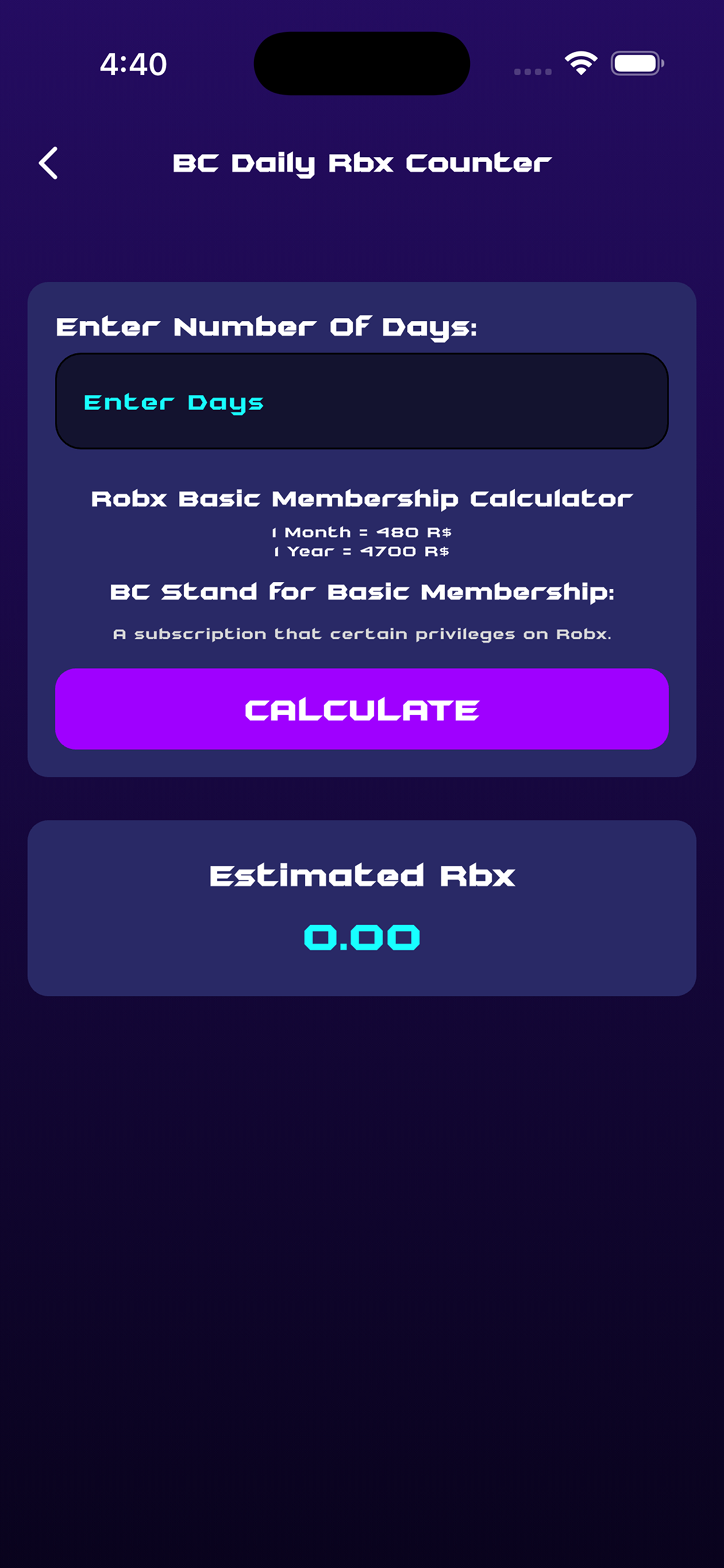 Get Robx Counters - RBX Calc screenshot 3
