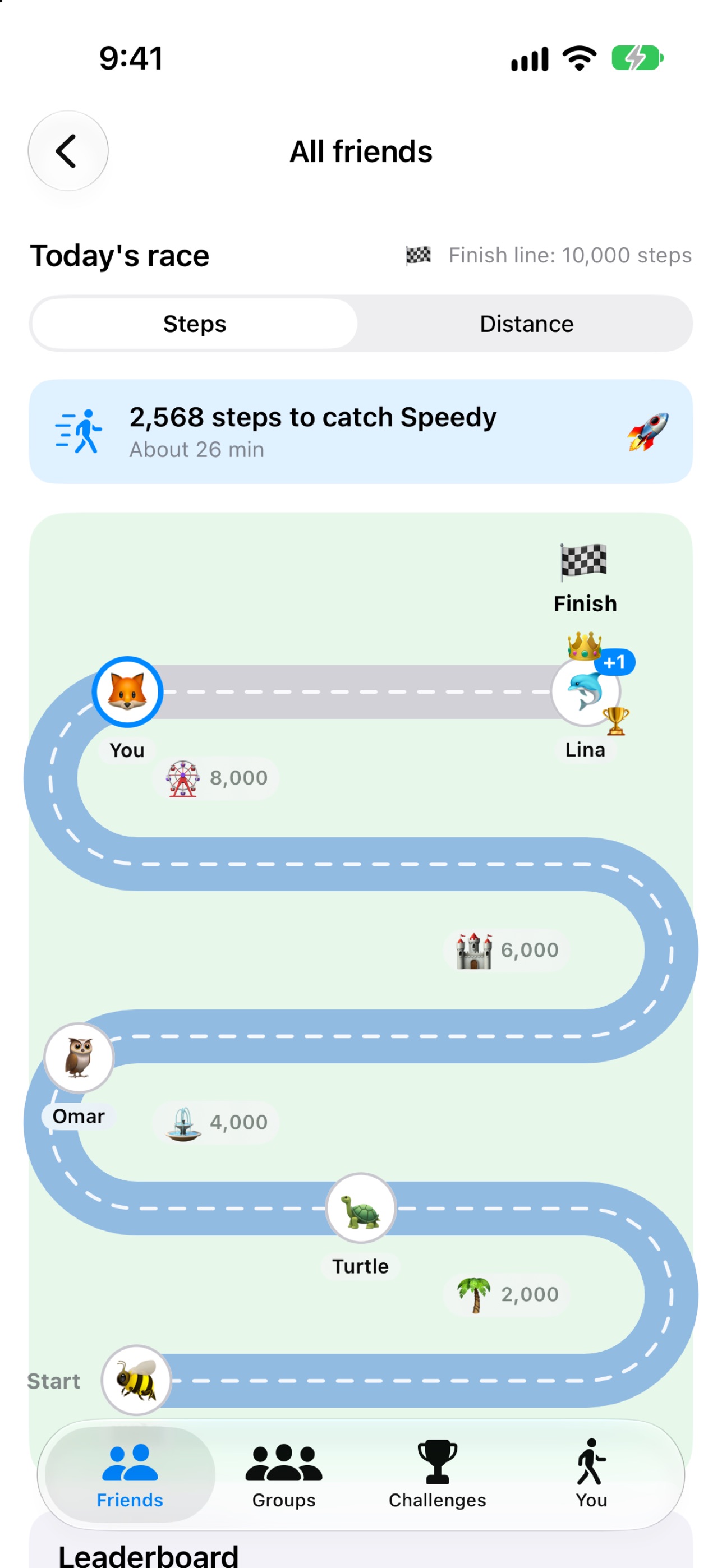 Screenshot 1 of StepChallenge: Walk & Race