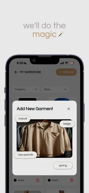 Viste: AI Wardrobe & Outfits screenshot 3