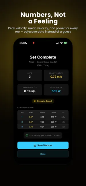 VeloTrack: VBT Training App screenshot 3