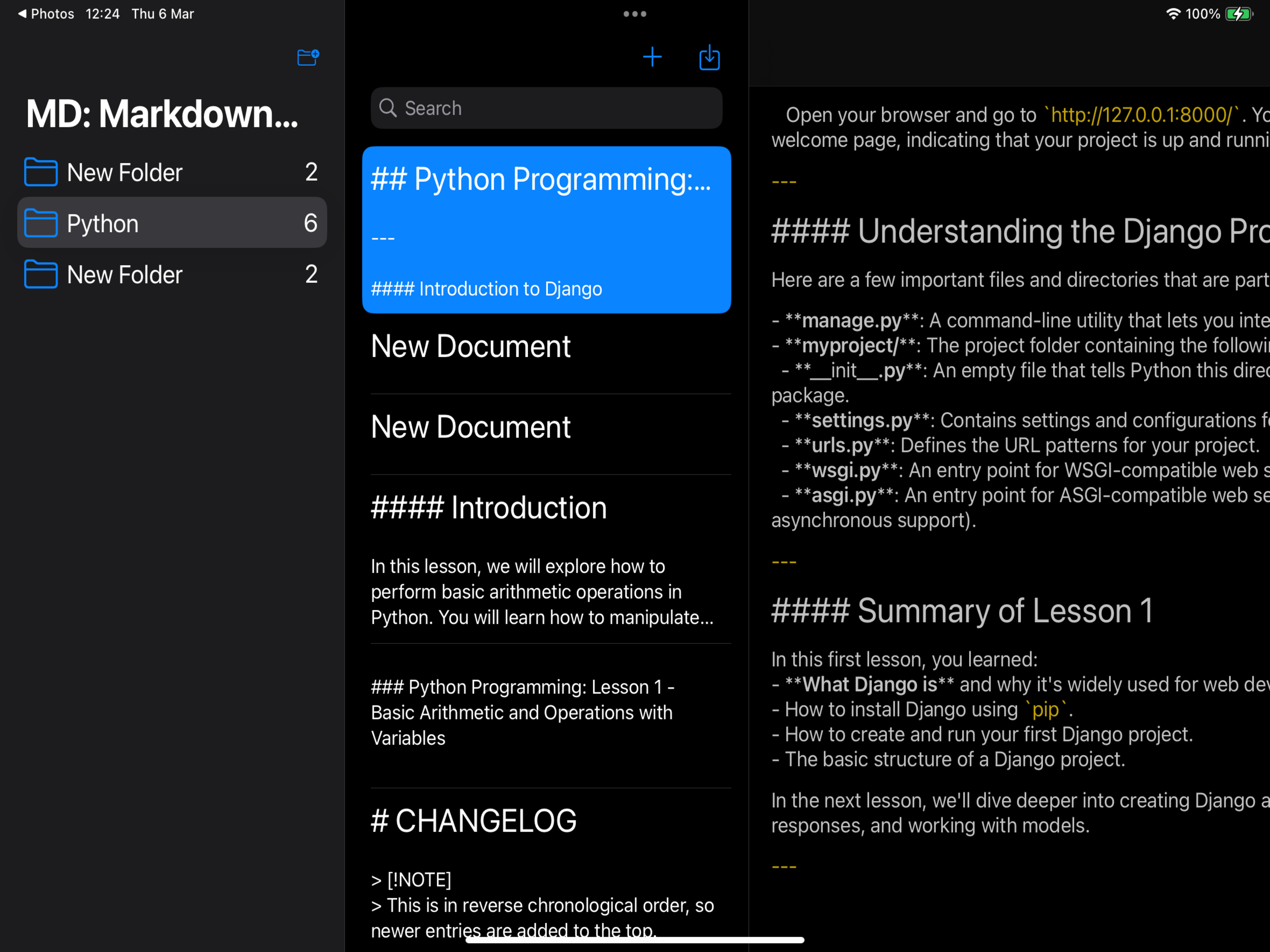Editor - Markdown Notes