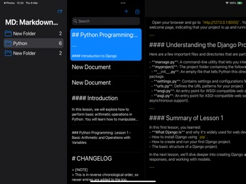 Editor - Markdown Notes iPad screenshot