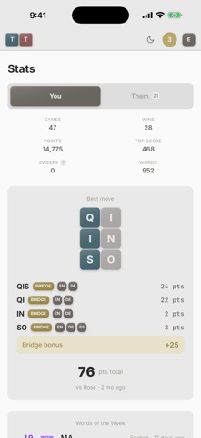 TongueTied Word Game iPhone screenshot