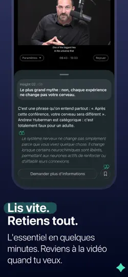 Capture d'écran de Vibe Reader: AI Summary Cards sur iPhone 2