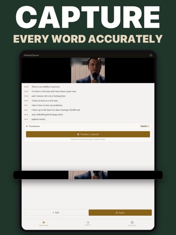 Video To Text - Transcribe MP4 iPad screenshot