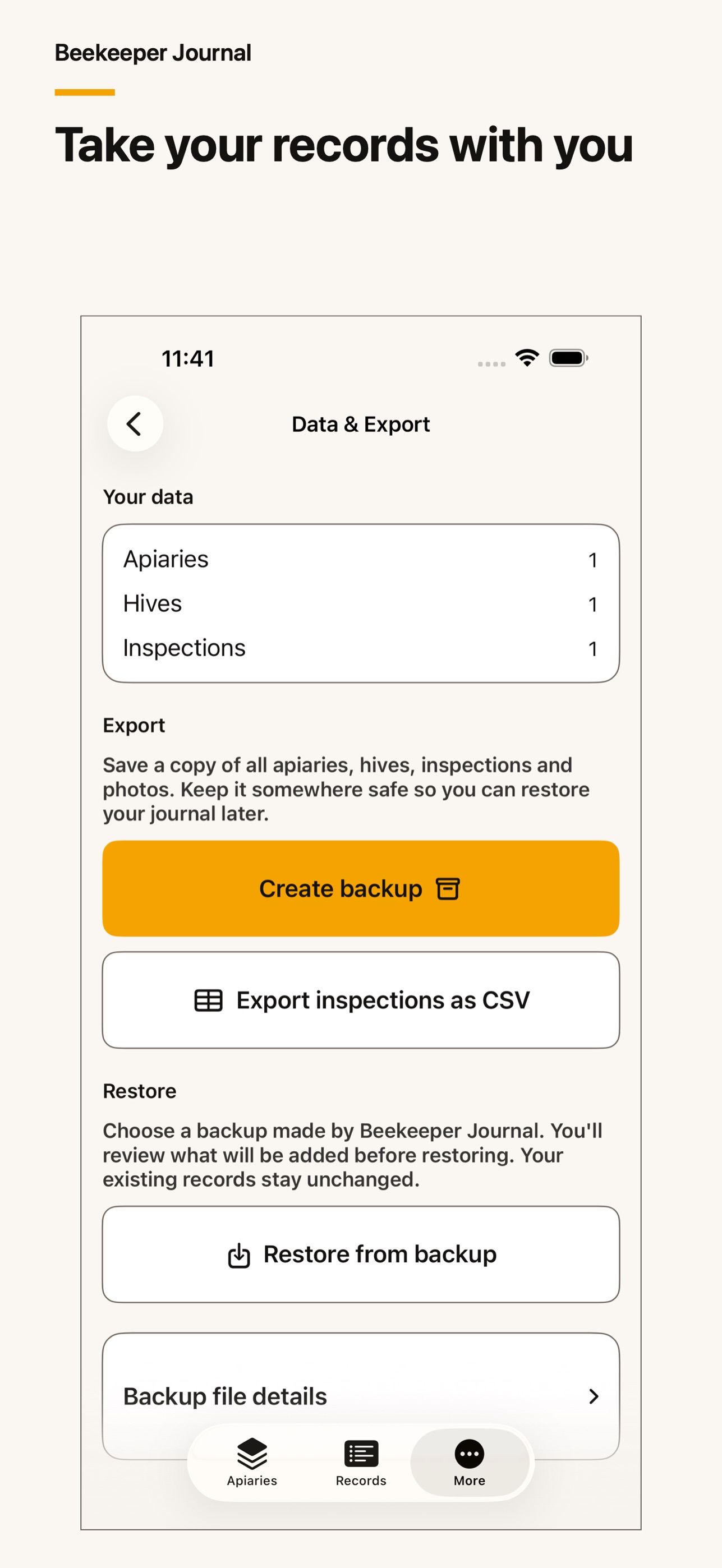 Screenshot 3 of Beekeeper Journal