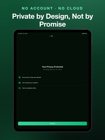 Cloaked: Private AI LLM Chat iPad screenshot