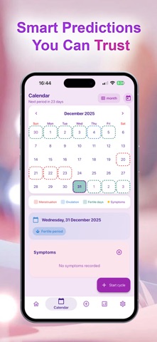 myPeriods - Period & Mood iPhone screenshot