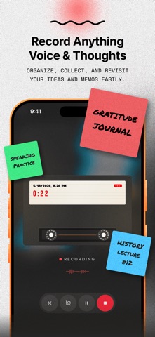 Kasetti: Retro Voice Recorder iPhone screenshot