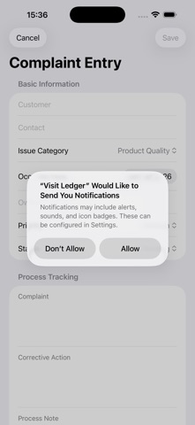 Complaint Ledger · Screenshots 3