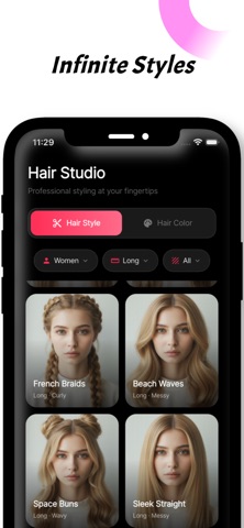 Hair Color & Hairstyle try on screenshot