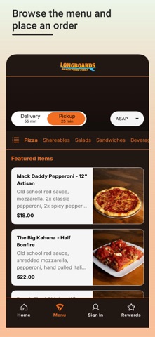Longboards Beach Fired Pizza Screenshot 2 of 3