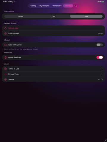 Screenmade: Widgets iPad screenshot
