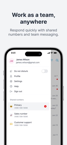 Ring4: Business Phone Number iPhone screenshot