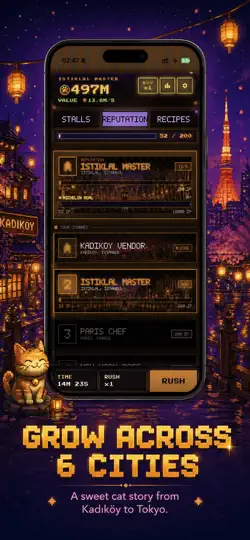 Captura de pantalla de Mochi's Night Market en iPhone 3