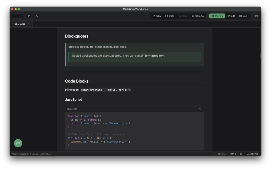 #3. Markdown Workbench (macOS) 게시자: David Page