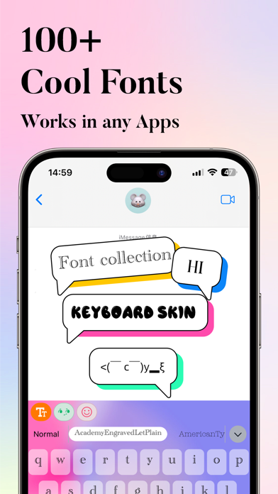 Fonts - Keyboard for iPhone Screenshot