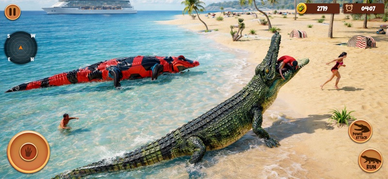 Batalha de Crocodilos Caça 3D screenshot 2